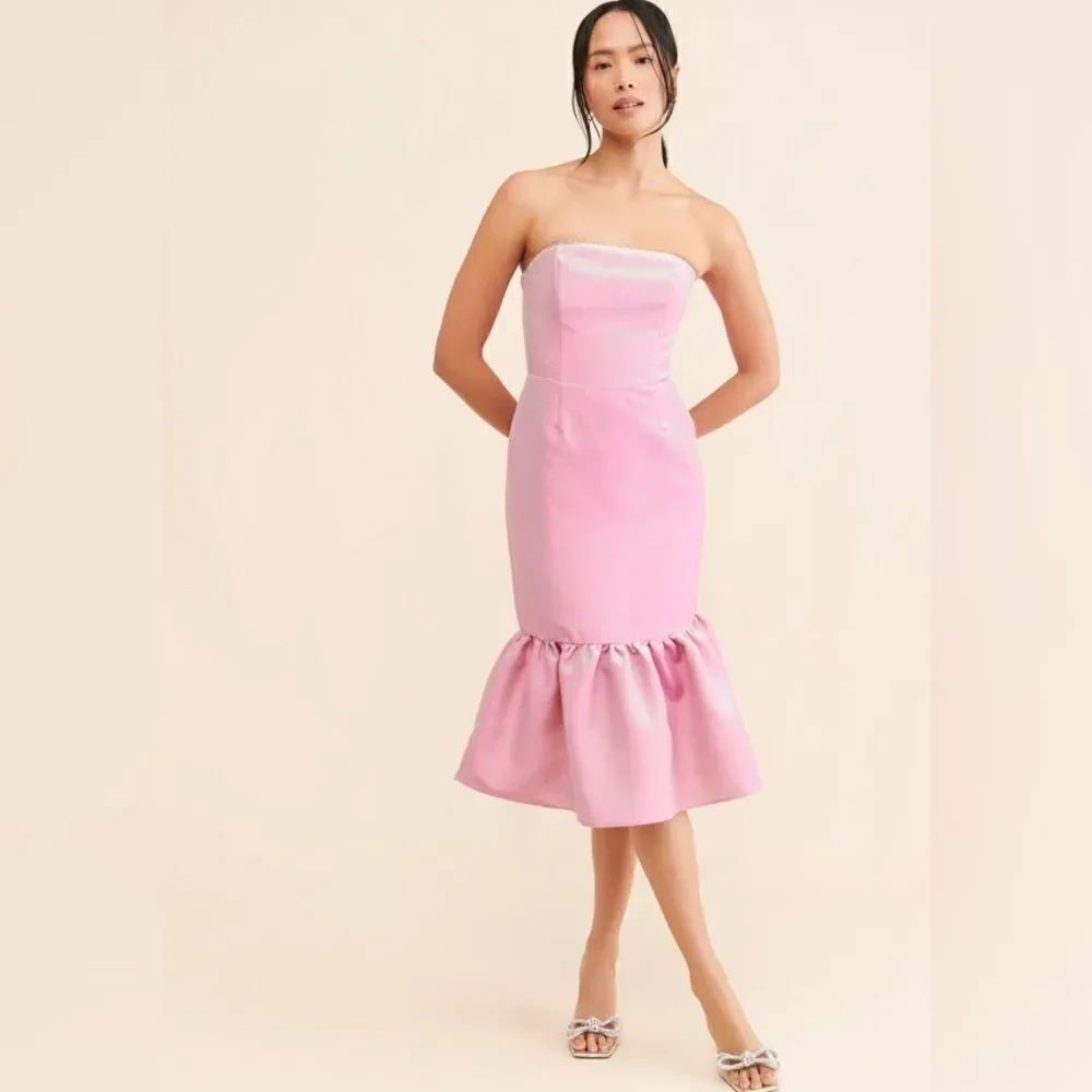 Gin & Jules Lexi Crystal Trim Midi Dress